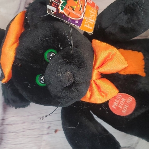 Y2K Fiesta Halloween Meow Witch Black Cat Plush Stuffed Animal Works 10" 🐈‍⬛️ - Picture 14 of 16